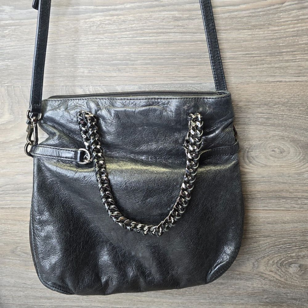 Michael Kors Distressed Leather Bag Crossbody Shoulder Bag Grunge Convertible‎